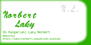 norbert laky business card
